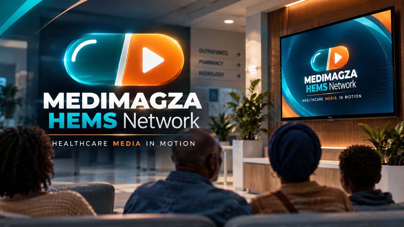 MEDIMAGZA HEMS Network in a practice waiting room